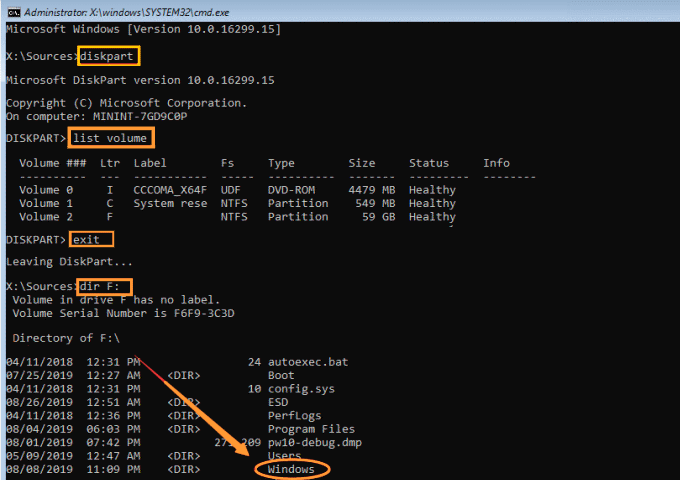Find system partition